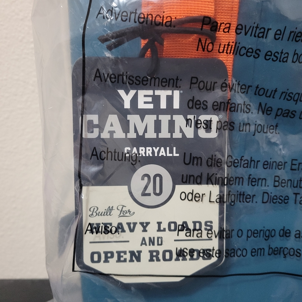 NWT RARE Yeti Camino 20 Carryall Tote Bag Limited Edition Horizon Teal & Orange - Picture 7 of 14